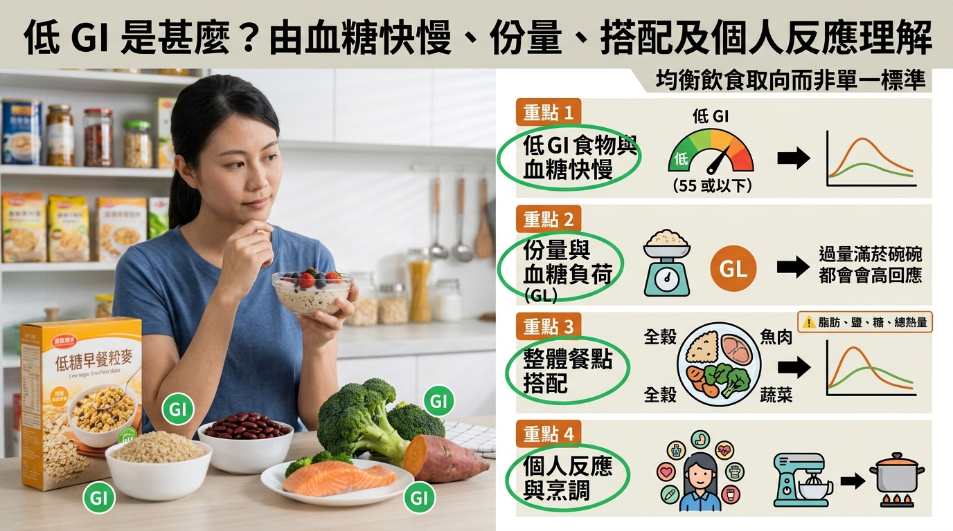 低 GI 是甚麼？GI、份量、整體餐點及個人反應